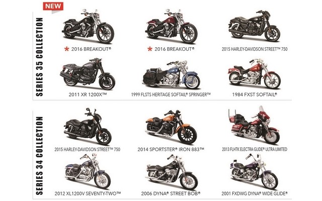 Maisto Harley-Davidson with Stand Series 34 & 35